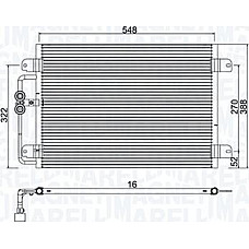Condensator. climatizare A-C condenser RENAULT MEGANE I MEGANE I CLASSIC MEGANE I COACH MEGANE SCENIC SCENIC I 1.4-2.0 01. RENAULT MEGANE I (EA0/1_), Sabrioleta, 10.1996 - 08.2003 Magneti Marelli 350203949000