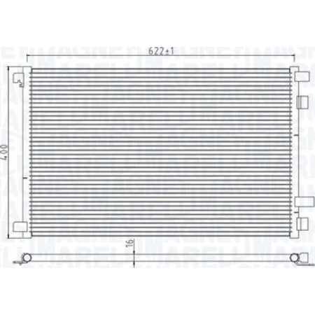 Condensator. climatizare A-C condenser RENAULT GRAND SCENIC II MEGANE II MEGANE II-KOMBI SCENIC II 1.4-2.0D 09.02- RENAULT MEGANE II (EM0/1_), Sabrioleta, 09.2003 - 03.2010 Magneti Marelli 350203932000