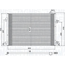 Condensator. climatizare A-C condenser RENAULT CLIO II CLIO II-HATCHBACK THALIA I THALIA II 1.5D 06.01- RENAULT CLIO III (BR0/1, CR0/1), Hatchback, 01.2005 - Magneti Marelli 350203803000