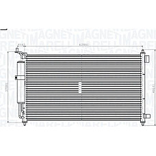 Condensator. climatizare A-C condenser with dryer NISSAN JUKE MICRA CC III MICRA III NOTE TIIDA 1.0-1.8 01.03- NISSAN MICRA C+C III (K12), Sabrioleta, 08.2005 - Magneti Marelli 350203829000