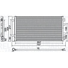 Condensator. climatizare A-C condenser with dryer RENAULT FLUENCE GRAND SCENIC III MEGANE MEGANE III SCENIC III 1.2-2.0D 1 RENAULT GRAND SCENIC III (JZ0/1_), Dubita, 02.2009 - Magneti Marelli 350203762000