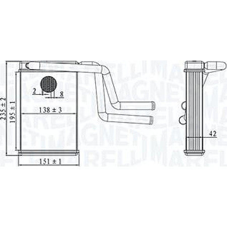 Schimbator caldura. incalzire habitaclu Heater FORD COUGAR MONDEO I MONDEO II MONDEO III 1.6-3.0 02.93-03.07 FORD MONDEO II (BNP), Turism, 08.1996 - 09.2000 Magneti Marelli 350218487000