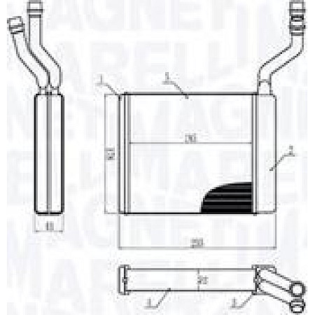 Schimbator caldura. incalzire habitaclu Heater VOLVO C30 S40 II V50 FORD C-MAX FOCUS C-MAX FOCUS II KUGA I MAZDA 3 5 1.3-E FORD C-MAX (DM2), Dubita, 02.2007 - 09.2010 Magneti Marelli 350218425000