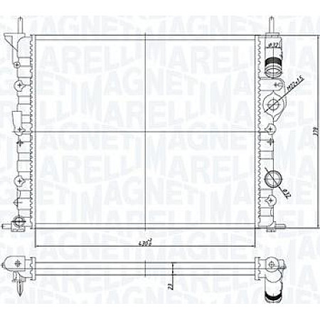 Radiator. racire motor Radiator motor Manual se potriveste. DACIA LOGAN LOGAN EXPRESS LOGAN MCV SOLENZA NISSAN KUBISTAR RENAULT RENAULT LOGAN I (KS_), Turism, 04.2007 - Magneti Marelli 350213194700
