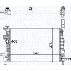 Radiator. racire motor Radiator motor Manual se potriveste. FORD FOCUS III FOCUS III-KOMBI KUGA II TOURNEO CONNECT V408 NADWOZIE FORD FOCUS III, Hatchback Van, 01.2011 - Magneti Marelli 350213159700
