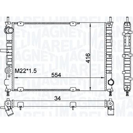 Radiator. racire motor Radiator motor Manual se potriveste. FIAT BRAVA BRAVO I MAREA 1.9D FIAT BRAVA (182_), Hatchback, 10.1995 - 06.2003 Magneti Marelli 350213154300