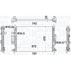 Radiator. racire motor Radiator motor Automat-Manual se potriveste. FORD C-MAX II FOCUS III FOCUS III-KOMBI GRAND C-MAX KUGA II FORD KUGA II, Van, 05.2012 - Magneti Marelli 350213155300