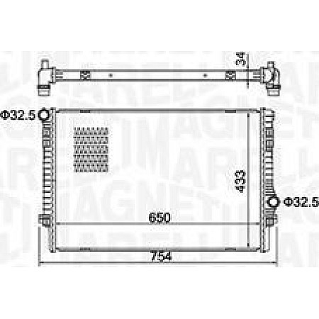 Radiator. racire motor Radiator motor Automat-Manual se potriveste. AUDI A3 Q2 Q3 TT SEAT ATECA LEON LEON SC LEON ST SKODA KAROQ SEAT LEON ST (5F8), Estate Van, 01.2013 - Magneti Marelli 350213156200