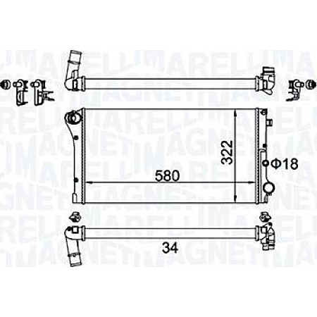 Radiator. racire motor Radiator motor Manual se potriveste. FIAT PANDA PANDA-HATCHBACK 1.3D FIAT PANDA II (169_), Hatchback Van, 03.2004 - Magneti Marelli 350213161500