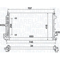 Radiator. racire motor Radiator motor Automat se potriveste. FIAT CROMA OPEL SIGNUM VECTRA C VECTRA C GTS SAAB 9-3 1.9D OPEL VECTRA C (Z02), Turism, 10.2003 - 01.2009 Magneti Marelli 350213162500