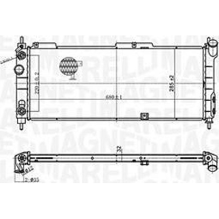 Radiator. racire motor Radiator motor se potriveste. OPEL COMBO-MINIVAN CORSA B CORSA B-HATCHBACK TIGRA 1.0-1.7D VAUXHALL CORSAVAN Mk I (S93), Hatchback Van, 01.1994 - 09.2000 Magneti Marelli 350213174400