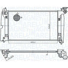 Radiator. racire motor Radiator motor Manual se potriveste. TOYOTA AVENSIS COROLLA COROLLA VERSO 1.4-1.6-1.8 TOYOTA COROLLA VIII (_E11_), Liftback, 04.1997 - 01.2002 Magneti Marelli 350213178300
