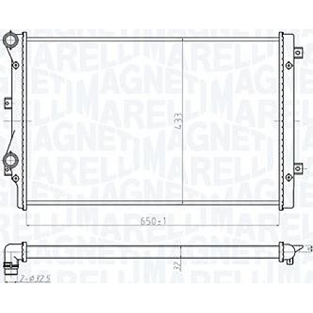 Radiator. racire motor Radiator motor se potriveste. AUDI A3 TT SEAT ALTEA ALTEA XL LEON TOLEDO III SKODA OCTAVIA II RAPID SUPER VW GOLF VI Variant (AJ5), Turism, 07.2009 - 07.2014 Magneti Marelli 350213852000