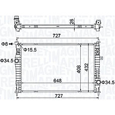 Radiator. racire motor Engine radiator fits. DS DS 7 CITROEN BERLINGO BERLINGO-MINIVAN C4 GRAND PICASSO II C4 PICASSO II C4 SPAC Magneti Marelli 350213207200