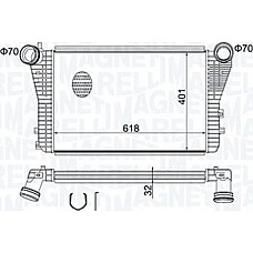 Intercooler. compresor Supply air cooler fits. AUDI A3 TT SEAT ALTEA ALTEA XL LEON TOLEDO III SKODA OCTAVIA II SUPERB II YETI VW VW GOLF V Variant (1K5), Turism, 01.2007 - 07.2009 Magneti Marelli 351319204030
