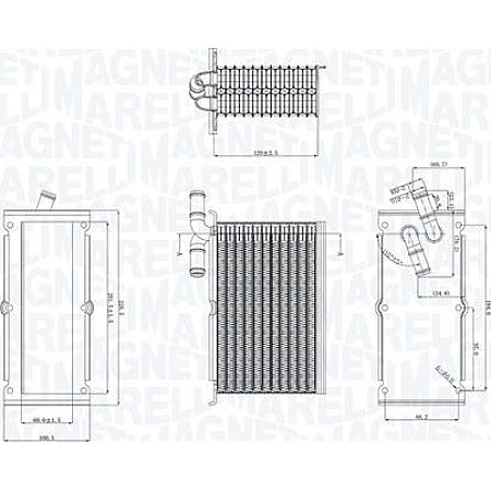Intercooler. compresor Intercooler AUDI A1 A3 SEAT ALTEA ALTEA XL LEON TOLEDO III TOLEDO IV SKODA OCTAVIA II RAPID SUPERB VW EOS (1F7, 1F8), Sabrioleta, 03.2006 - 08.2015 Magneti Marelli 351319205430