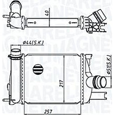 Intercooler. compresor Intercooler DACIA LOGAN II LOGAN MCV II SANDERO II RENAULT CAPTUR I CLIO IV 0.9-0.9LPG 10.12- RENAULT THALIA II (LU_), Sedan, 09.2008 - Magneti Marelli 351319205390