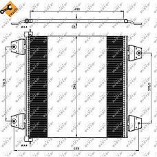 Condensator. climatizare Condensator A-C 540x490x16 DAF XF 105 XF 95 01.02- DAF XF 105 (TE105XF), 10.2005 - NRF 35757