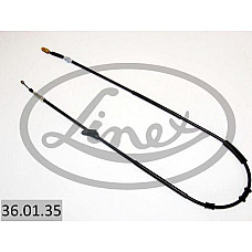 Cablu. frana de lucru Cablu frana de mana Dreapta 1812mm-1591mm tip frana. disc MG MG ZR ROVER 200 II 25 I 1.1-2. MG MG ZR, Hatchback, 06.2001 - 04.2005 Linex 36.01.35