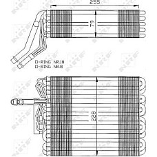 Vaporizator aer conditionat VW GOLF III (1E7), Sabrioleta, 07.1993 - 05.1998 NRF 36025