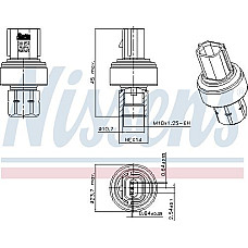 Comutator presiune. aer conditionat Air-conditioning pressure switch FORD B-MAX C-MAX II ECOSPORT FIESTA VI FIESTA VII FOC Nissens 301057