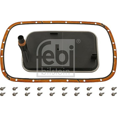 Set filtre hidraulice. cutie e vit.automata transmisie automata filtru filltr garnitura surub Diesel E46 E39 E83 BMW BMW 3 Compact IV (E46), Hatchback, 03.2001 - 02.2005 Febi Bilstein 30849
