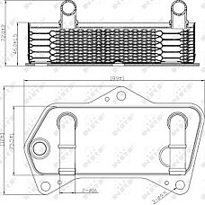 Radiator ulei. ulei motor Oil cooler AUDI A3 Q3 TT SEAT ALHAMBRA ALTEA ALTEA XL LEON LEON SC LEON ST TOLEDO III SKODA OCTA VW PASSAT (A32, A33), Sedan, 01.2011 - NRF 31188