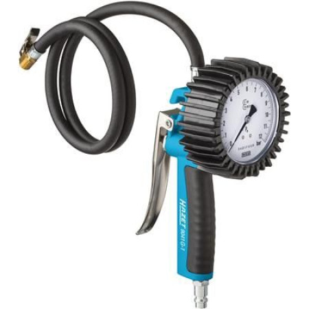 Pistol pneumatic pentru umflat roti HAZET HZ9041G-1, manometru analogic, lungime furtun 1 metru, presiune maxima 12 bar HAZET HZ9041G-1