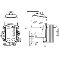 Radiator ulei. ulei motor Oil radiator AUDI A1 A3 A4 ALLROAD B8 A4 B8 A5 A6 C7 Q3 Q5 TT SEAT ALHAMBRA ALTEA ALTEA XL EXEO AUDI A6/S6 IV (4G2, 4GC, C7), Sedan, 11.2010 - 09.2018 NRF 31838