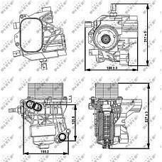 Radiator ulei. ulei motor Oil cooler with oil filter housing MAN TGE AUDI A1 A3 Q2 Q3 TT SEAT ALHAMBRA ARONA ATECA IBIZA V VW TIGUAN II (AD1, AX1), Crossover, 01.2016 - NRF 31356