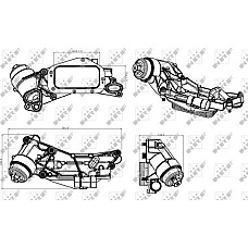 Radiator ulei. ulei motor Oil cooler with oil filter housing CHEVROLET CRUZE TRAX OPEL ASTRA H ASTRA H CLASSIC ASTRA H GTC OPEL ASTRA J (P-J/SW/V), Sedan, 06.2012 - NRF 31315