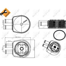 Radiator ulei. ulei motor Oil cooler with gaskets with seal fits. FORD FOCUS III FOCUS IV GALAXY II GALAXY III GALAXY MK II MOND FORD MONDEO IV Turnier (BA7), Turism, 03.2007 - 01.2015 NRF 31310