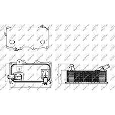 Radiator ulei. ulei motor Oil cooler PORSCHE CAYENNE 4.8 02.07-09.10 PORSCHE CAYENNE (9PA), Crossover, 09.2002 - 12.2010 NRF 31318