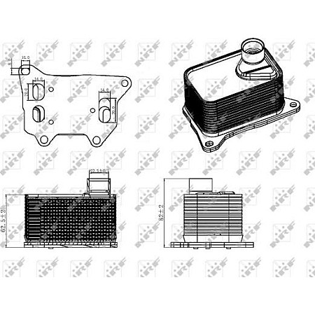 Radiator ulei. ulei motor Oil cooler AUDI A1 A3 A4 ALLROAD B8 A4 ALLROAD B9 A4 B8 A4 B9 A5 A6 C7 A6 C8 A7 A8 D4 Q2 Q3 Q5 Q AUDI Q5 (8RB), Crossover, 11.2008 - 12.2017 NRF 31330