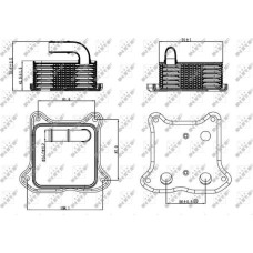 Radiator ulei. ulei motor Oil cooler AUDI A1 A3 SEAT ALTEA ALTEA XL IBIZA IV IBIZA IV SC IBIZA IV ST LEON TOLEDO IV SKODA SKODA RAPID (NH3), Hatchback, 07.2012 - 12.2019 NRF 31260