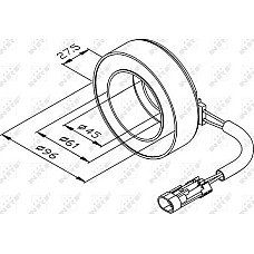 Bobina, ambreiaj magnetic compresor OPEL VECTRA C (Z02), Turism, 10.2003 - 01.2009 NRF 38470