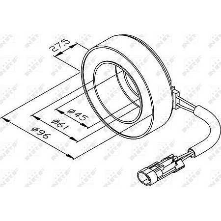 Bobina, ambreiaj magnetic compresor OPEL VECTRA C (Z02), Turism, 10.2003 - 01.2009 NRF 38470
