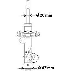 Amortizor Shock absorber front R CITROEN C3 III C4 CACTUS 1.2-1.6D 09.14- CITROEN C4 CACTUS (N), Hatchback, 09.2014 - KYB 3348098