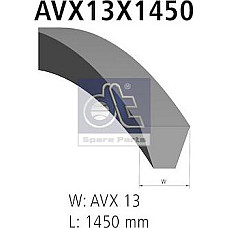 Set curea transmisie V-Belt 13x1450mm DAF F 1300 F 1500 F 2100 F 2300 F 2500 F 2700 SB MAN E2000 F2000 F90 F90 UN DAF F 900, Cadru de sprijin DT Spare Parts 3.34217