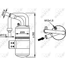 Uscator,aer conditionat FORD FIESTA V (FIESTA/JC3 / JC), Van, 05.2002 - 12.2010 NRF 33339