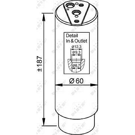 Uscator.aer conditionat Air conditioning drier HONDA ACCORD IV LEXUS ES MITSUBISHI ECLIPSE I PAJERO II SPACE SPACE RUNNER TOYOTA COROLLA VI (_E9_), Liftback, 05.1987 - 04.1997 NRF 33327