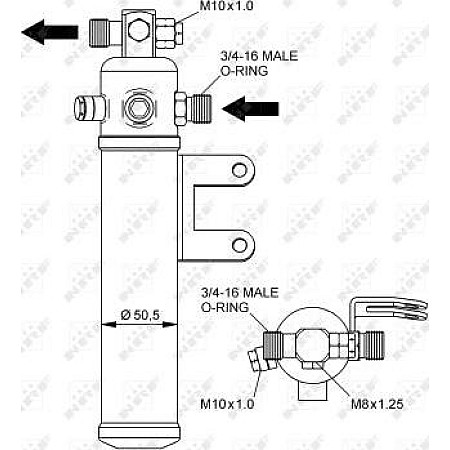 Uscator.aer conditionat Uscator de aer conditionat MERCEDES MK SK OM356.940-OM446.946 07.87-09.96 MERCEDES-BENZ MK (1320L), 12.1987 - 12.2005 NRF 33294