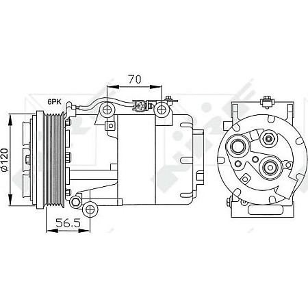 Compresor, climatizare VOLVO C70 II (542), Sabrioleta, 03.2006 - 12.2013 NRF 32250