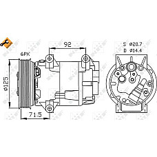 Compresor. climatizare Air-conditioning compressor NISSAN ALMERA II QASHQAI I RENAULT GRAND SCENIC II MEGANE I MEGANE I CL RENAULT MEGANE I Classic (LA0/1_), Sedan, 09.1996 - 08.2008 NRF 32208