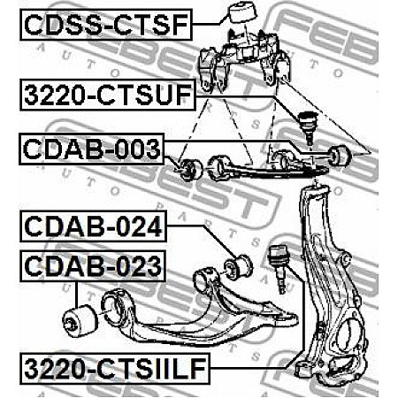 Pivot CADILLAC CTS Sport, Wagon, 01.2008 - Febest 3220-CTSIILF