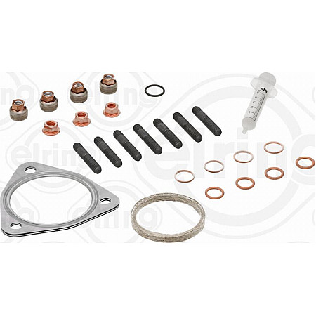 Set montaj. turbocompresor Turbocharger assembly kit with gaskets with bolts and gaskets DS DS 3 DS 4 DS 5 DS 7 CITROEN C4 CITROEN C4 (LA_), Compartiment, 11.2004 - 12.2013 Elring 376.340