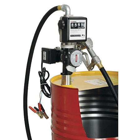 Aparate pentru fluide si combustibili PROFITOOL zestaw do dystrybucji oleju napedowego ON/DIESEL na beczki 180-220l pompa elektryczna 35/70 l/min zasilanie 12/24V przeplywomierz waz ssacy 2m waz do dystrybucji 4 m pistolet PROFITOOL 0XPTON0004