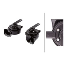 Claxon 400-500Hz 110dB 12V BMW 1 E81 1 E82 1 E87 1 E88 1 F20 1 F21 1 F40 2 F22 F87 2 F23 2 F45 2 GRAN COUPE F44 2 BMW 4 (F32, F82), Compartiment, 07.2013 - HELLA 3FH 012 010-041