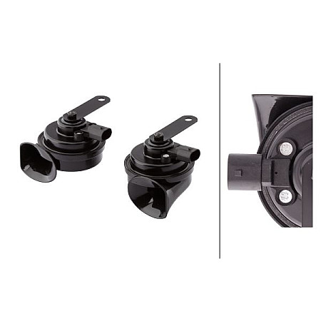 Claxon 400-500Hz 110dB 12V BMW 1 E81 1 E82 1 E87 1 E88 1 F20 1 F21 1 F40 2 F22 F87 2 F23 2 F45 2 GRAN COUPE F44 2 BMW 1 (3 door) II (F21), Hatchback, 12.2011 - HELLA 3FH 012 010-041