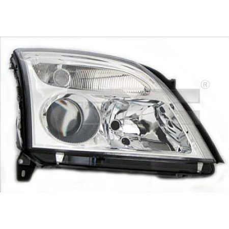 Far Lampa frontala Stanga halogen H7/H7 electric fara motoras culoare insert: cromat OPEL SIGNUM VECTRA C VECTRA C GTS -09.05 TYC TYC 20-0286-05-2